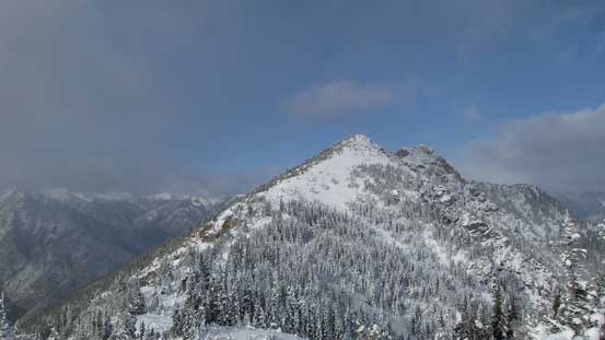 Looking back at the true summit