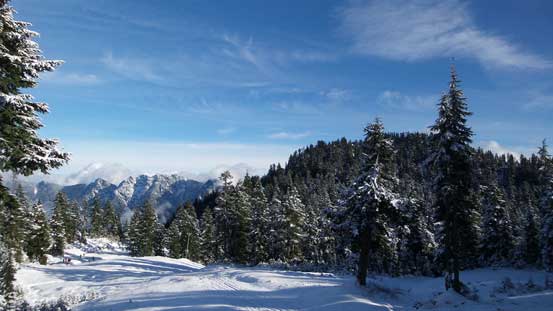 That forested bump is Hollyburn Mountain
