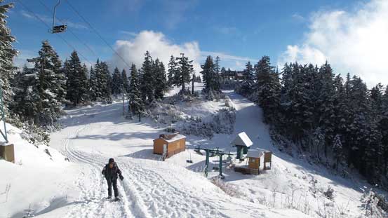 Passing the top of "Lions Express"