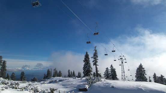 Beneath the chairlift