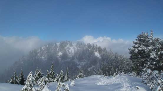 The north (true) summit ahead