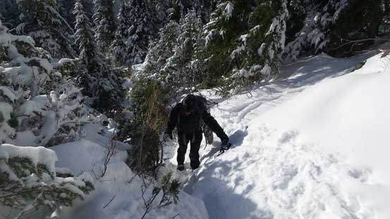 Still steep up the other side