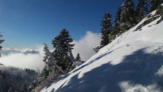 Looking across the slopes