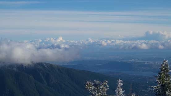 Looking towards Burnaby and further east by Lower Mainland