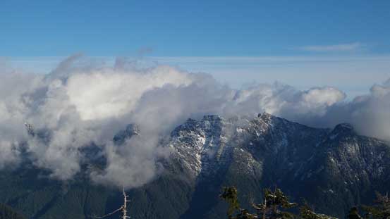 Crown Mountain is the highest summit behind "Grouse Grind"