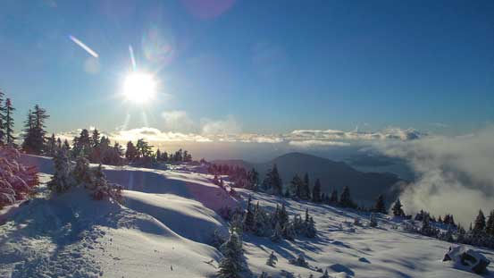 On the south summit now