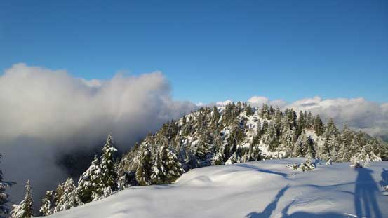 Looking back towards the true summit