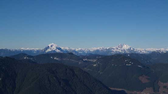 Mt. Robie Reid and Mt. Judge Howay stand out from the horizon