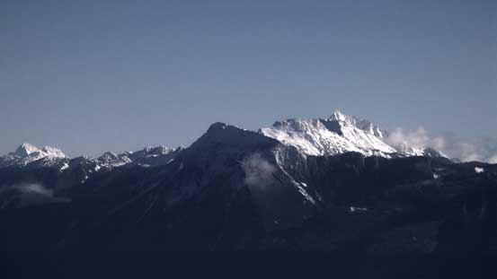 The peaks on Cheam Range