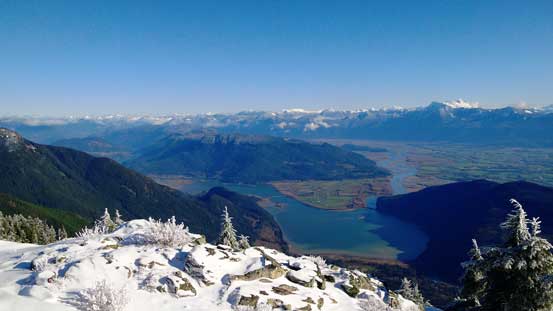 Looking down at Fraser Valley