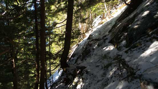 This section was exposed and slippery...