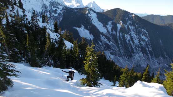 Vlad coming up the typical terrain