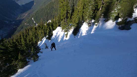 The first steep section