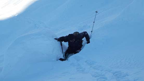 Vlad fell into a hole while following my track...