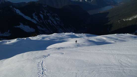 Ascending towards the Foley/Conway Pass