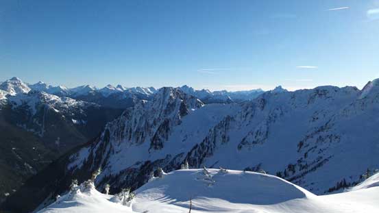 Cresting the col now, looking at the other side