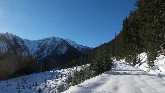 Further up the road I started to post-hole... 