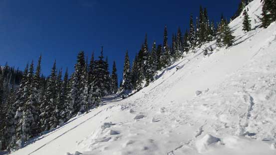 Near Silverdaisy/Claimstake col there's this traverse