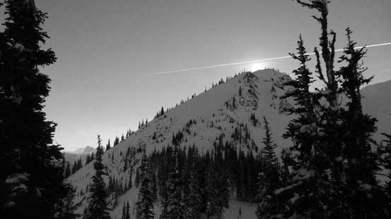 Here's that steep slope we had to ascend