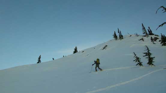 Then we did a long traverse higher up