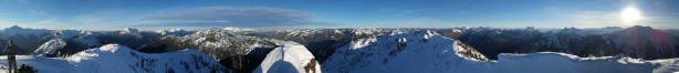 Summit Panorama from Claimstake Mountain. Click to view large size.
