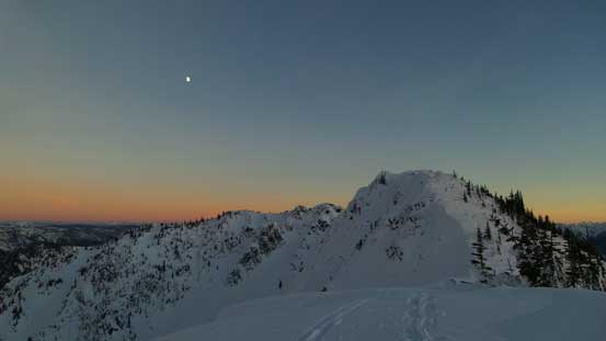 Even the moon was visible