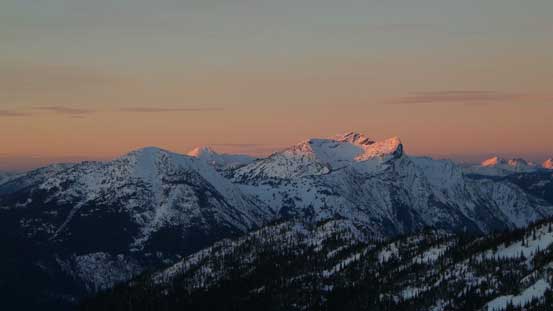 Evening glow on Mt. Dewdney