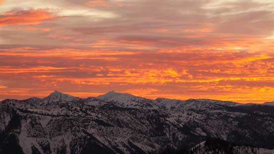 Three Brothers Mountain and the morning sky