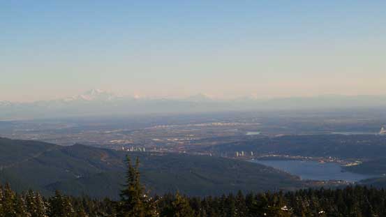 The typical view of the Lower Mainland, with Mt. Baker on the horizon