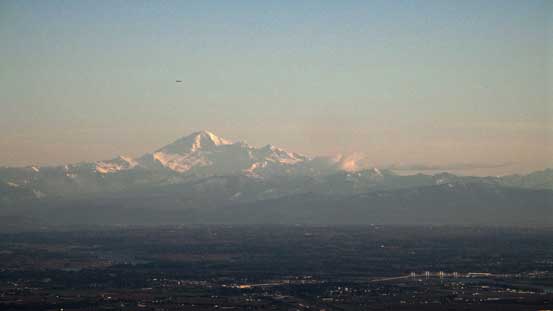 The late-afternoon view of Mt. Baker