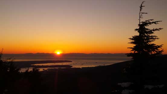 A wider angle of the sunset