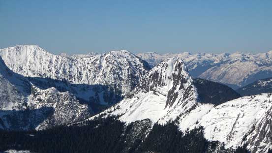 Gemse Peak in the foreground with Anderson River Mountain behind on left