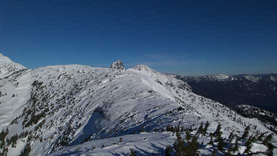 Looking ahead to the ridge traverse from Llama Peak