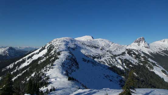 Looking back from the unnamed bump