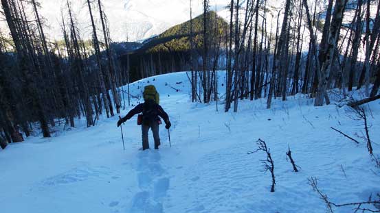 Lots of post-holing....