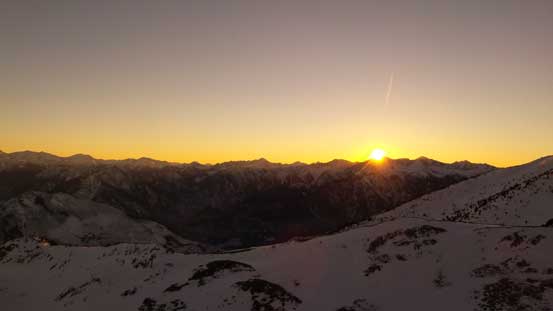 Sunset over the horizon