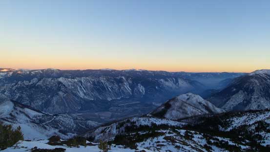 Dusk over the Fraser Canyon