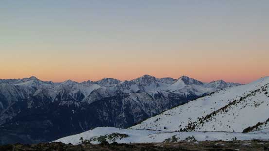 The Mt. Seton group before sunrise 