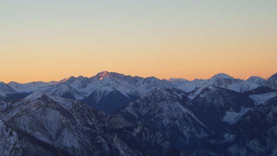 Boulder Mountain left of center - day-trip from Duffey Lake Road