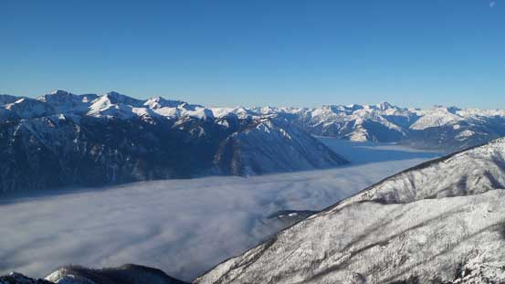This was supposed to be looking down at Seton Lake, but we couldn't see it...