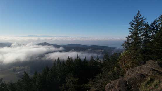 The fog started to lift up, but not completely