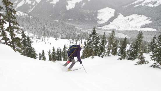 Alex dropping into the north bowl