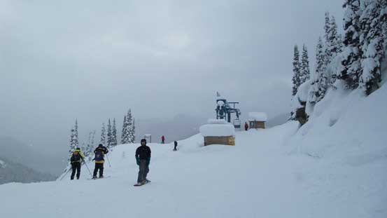 Arriving at the top of the "blue chair"