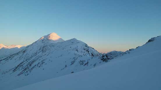 And, morning light on the summit of Ranchere Peak