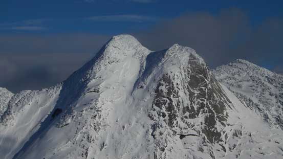 A zoomed-in shot of Yak Peak