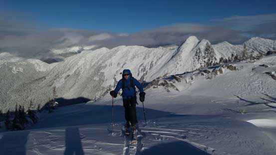 This is the guy from the other group. Yak Peak behind