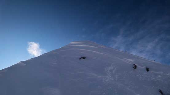 Section just above the crux - it's steeper than the photo suggests