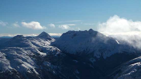 Jim Kelly Peak (L) and Coquihalla Mountain (R)