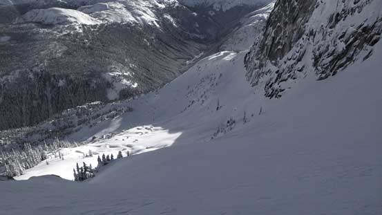 Looking down at our run... It looks big...