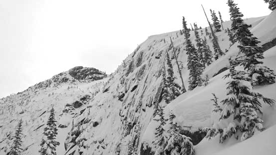 Steep granite cliffs/slabs..